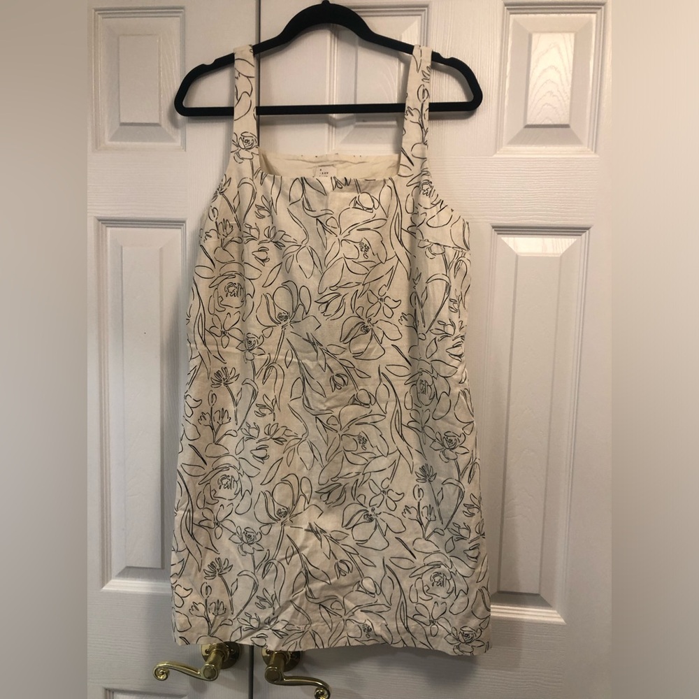 Cream Floral Tank Dress